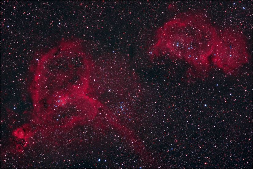 The Double Nebula, LBN 667 and IC 1805