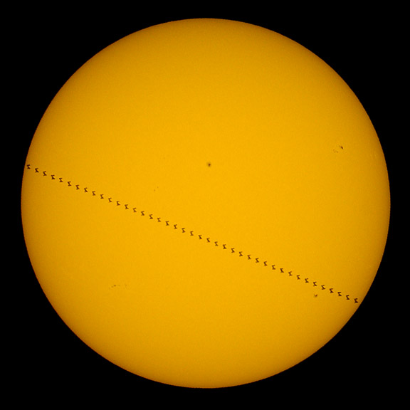 ISS Solar Transit Composite Sequence